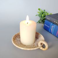 Classic Style Solid Color Ceramics Candlestick main image 1