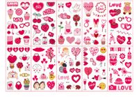 Valentine's Day Heart Shape Pet Tattoos & Body Art 1 Piece sku image 2