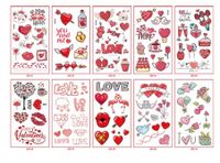 Valentine's Day Heart Shape Pet Tattoos & Body Art 1 Piece sku image 1