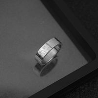 Simple Style Roman Numeral Stainless Steel Rings main image 5