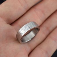Simple Style Roman Numeral Stainless Steel Rings main image 4