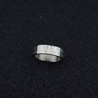 Simple Style Roman Numeral Stainless Steel Rings main image 3