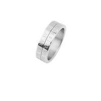 Simple Style Roman Numeral Stainless Steel Rings main image 2