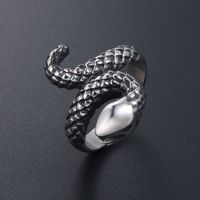 Casual Snake Titanium Steel Polishing Men's Rings main image 6