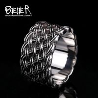 Retro Geometric Titanium Steel Polishing Men's Rings sku image 6