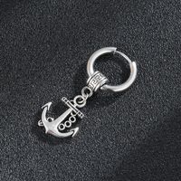 1 Piece Retro Punk Anchor Plating Stainless Steel Drop Earrings main image 1
