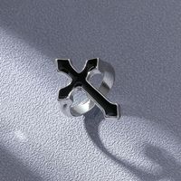 Simple Style Cross Alloy Enamel Unisex Open Rings sku image 2