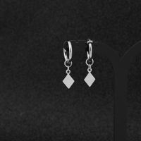 1 Piece Simple Style Geometric Polishing Stainless Steel Drop Earrings main image 5