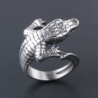 Classic Style Crocodile Titanium Steel Polishing Men's Rings main image 3