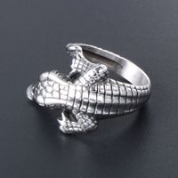 Classic Style Crocodile Titanium Steel Polishing Men's Rings main image 2
