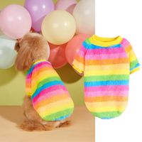 Mignon Molleton Bloc De Couleur Vêtements Pour Animaux De Compagnie sku image 12