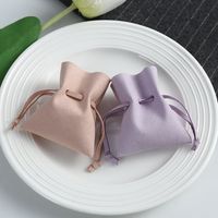 Simple Style Solid Color Pu Leather Jewelry Packaging Bags main image 5