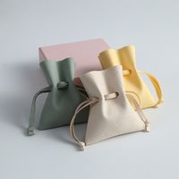 Simple Style Solid Color Pu Leather Jewelry Packaging Bags main image 3