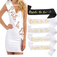 Modern Style Letter Satin Cloth Wedding Party Costume Props main image 1