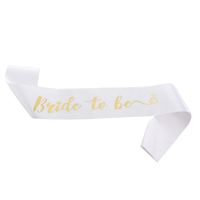 Modern Style Letter Satin Cloth Wedding Party Costume Props sku image 11