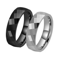 Punk Solid Color Tungsten Steel Polishing Men's Rings main image 3