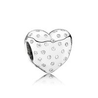 Romantic Heart Shape Sterling Silver Inlay Artificial Gemstones Jewelry Accessories sku image 4