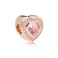 Romantic Heart Shape Sterling Silver Inlay Artificial Gemstones Jewelry Accessories sku image 9