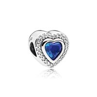 Romantic Heart Shape Sterling Silver Inlay Artificial Gemstones Jewelry Accessories sku image 11