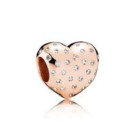 Romantic Heart Shape Sterling Silver Inlay Artificial Gemstones Jewelry Accessories sku image 5