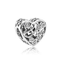 Romantic Heart Shape Sterling Silver Inlay Artificial Gemstones Jewelry Accessories sku image 2