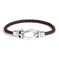 Lady Solid Color Stainless Steel Women's Bracelets sku image 37