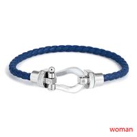 Lady Solid Color Stainless Steel Women's Bracelets sku image 40