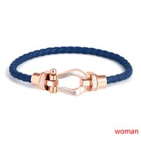 Lady Solid Color Stainless Steel Women's Bracelets sku image 41