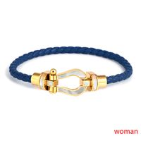Lady Solid Color Stainless Steel Women's Bracelets sku image 42
