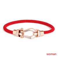 Lady Solid Color Stainless Steel Women's Bracelets sku image 56