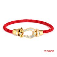 Lady Solid Color Stainless Steel Women's Bracelets sku image 57