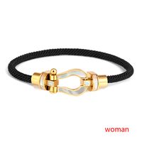 Lady Solid Color Stainless Steel Women's Bracelets sku image 60