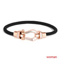 Lady Solid Color Stainless Steel Women's Bracelets sku image 59