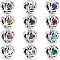 Glam Solid Color Sterling Silver Inlay Artificial Gemstones Jewelry Accessories main image 1