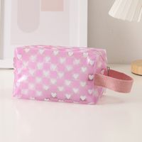 Heart Shape Pvc School Korean Style Pencil Case sku image 3