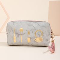 Streetwear Geometric Pu Leather Square Makeup Bags main image 1