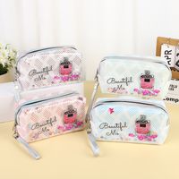 Vacation Letter Pu Leather Square Makeup Bags main image 1