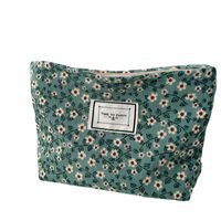Vacation Flower Polyester Corduroy Square Makeup Bags main image 4
