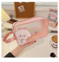 Cartoon Style Rabbit Cartoon Bear Pvc Storage Bag Makeup Bags sku image 6