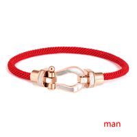 Lady Solid Color Stainless Steel Women's Bracelets sku image 26