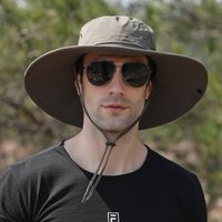 Men's Simple Style Solid Color Big Eaves Bucket Hat main image 5