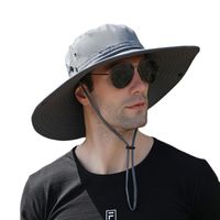 Men's Simple Style Solid Color Big Eaves Bucket Hat main image 3