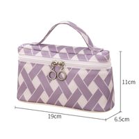 Elegant Retro Stripe Pvc Makeup Bags sku image 7