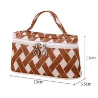 Elegant Retro Stripe Pvc Makeup Bags sku image 11