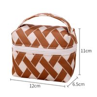 Elegant Retro Stripe Pvc Makeup Bags sku image 5