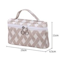 Elegant Retro Stripe Pvc Makeup Bags sku image 8