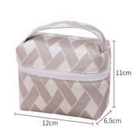 Elegant Retro Stripe Pvc Makeup Bags sku image 2