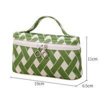 Elegant Retro Stripe Pvc Makeup Bags sku image 10