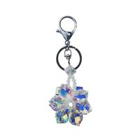 Lady Flower Crystal Women's Bag Pendant Keychain main image 4