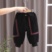 Vacation Solid Color Cotton Boys Pants main image 3